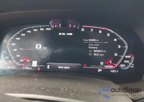 2020 BMW X6 M Competition из США, поврежденный, VIN 5YMCY0C02L9C56135